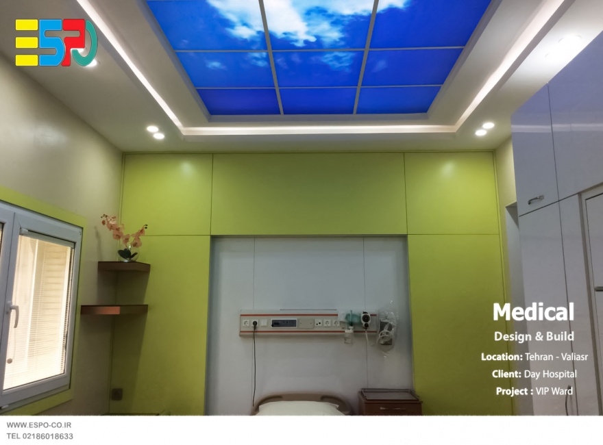 طراحی بیمارستان دی بخش اتاق های خصوصی